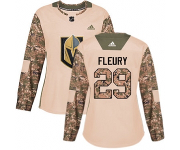 Adidas Vegas Golden Knights #29 Marc-Andre Fleury Camo Authentic 2017 Veterans Day Women's Stitched NHL Jersey