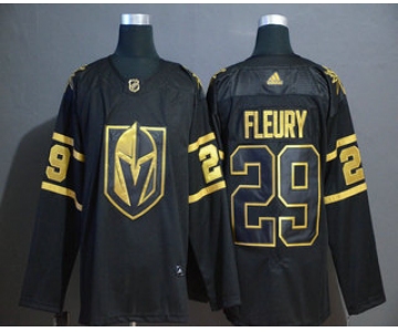 Men's Vegas Golden Knights #29 Marc-Andre Fleury Black Golden Adidas Stitched NHL Jersey