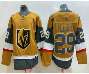 Men's Vegas Golden Knights #29 Marc-Andre Fleury Gold 2020-21 Alternate Stitched Adidas Jersey