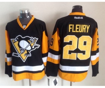 Pittsburgh Penguins #29 Marc-Andre Fleury Black Third Jersey