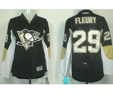 Pittsburgh Penguins #29 Marc-Andre Fleury Black Womens Jersey