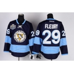 Pittsburgh Penguins #29 Marc-Andre Fleury Navy Blue Third Jersey