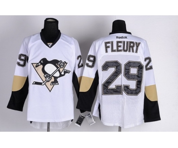 Pittsburgh Penguins #29 Marc-Andre Fleury White Jersey