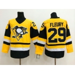 Pittsburgh Penguins #29 Marc-Andre Fleury Yellow Throwback CCM Jersey