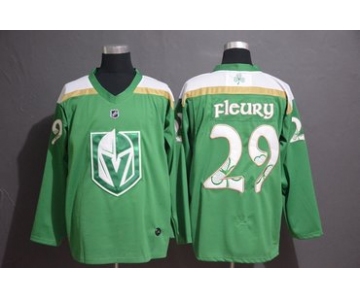 Vegas Golden Knights 29 Marc-Andre Fleury Green 2019 St. Patrick's Day Adidas Jersey