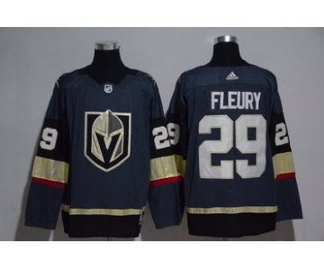 Vegas Golden Knights #29 Marc-Andre Fleury Steel Grey 2017-2018 adidas Hockey Stitched NHL Jersey