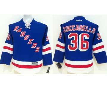 New York Rangers #36 Mats Zuccarello Light Blue Kids Jersey