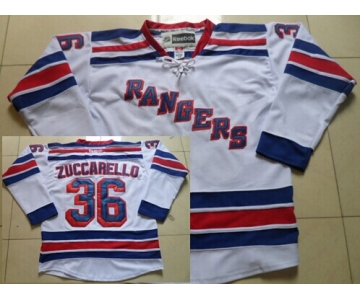 New York Rangers #36 Mats Zuccarello White Jersey