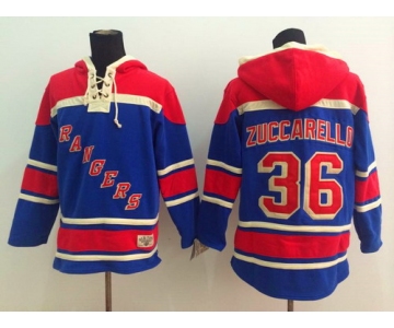 Old Time Hockey New York Rangers #36 Mats Zuccarello Light Blue Hoodie