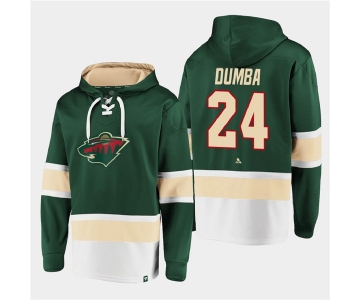 Men's Minnesota Wild #24 Matt Dumba Green All Stitched Sweatshirt Hoodie