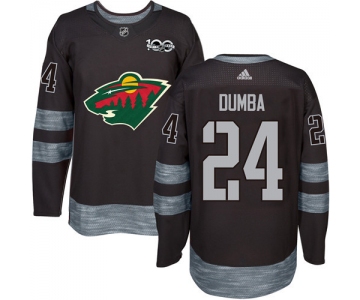 Wild #24 Matt Dumba Black 1917-2017 100th Anniversary Stitched NHL Jersey
