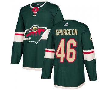 Adidas Wild #46 Jared Spurgeon Green Home Authentic Stitched NHL Jersey