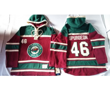 Old Time Hockey Minnesota Wild #46 Jared Spurgeon Red Hoodie