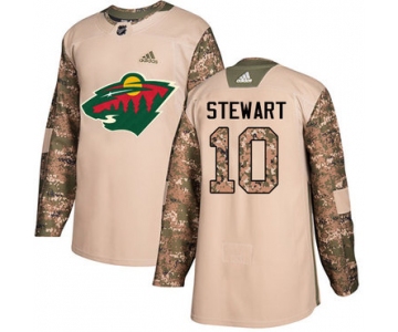 Adidas Wild #10 Chris Stewart Camo Authentic 2017 Veterans Day Stitched NHL Jersey