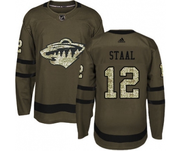 Adidas Wild #12 Eric Staal Green Salute to Service Stitched NHL Jersey