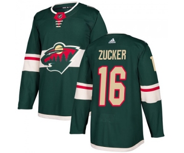 Adidas Wild #16 Jason Zucker Green Home Authentic Stitched NHL Jersey