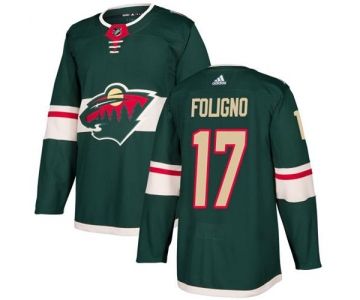 Adidas Wild #17 Marcus Foligno Green Home Authentic Stitched NHL Jersey