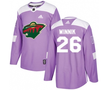 Adidas Wild #26 Daniel Winnik Purple Authentic Fights Cancer Stitched NHL Jersey