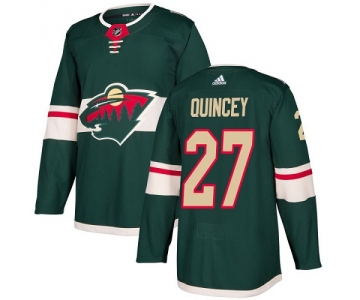 Adidas Wild #27 Kyle Quincey Green Home Authentic Stitched NHL Jersey