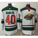 Adidas Wild #40 Devan Dubnyk White Road Authentic Stitched NHL Jersey