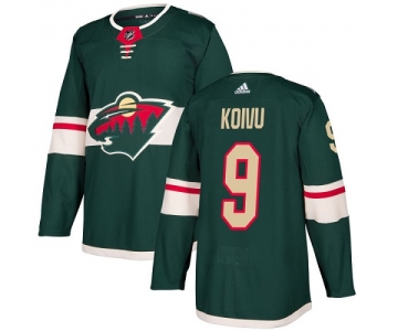 Adidas Wild #9 Mikko Koivu Green Home Authentic Stitched NHL Jersey