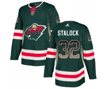 Men's Minnesota Wild #32 Alex Stalock Green Drift Fashion Adidas Jersey