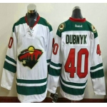 Men's Minnesota Wild #40 Devan Dubnyk Reebok White Away Premier Jersey