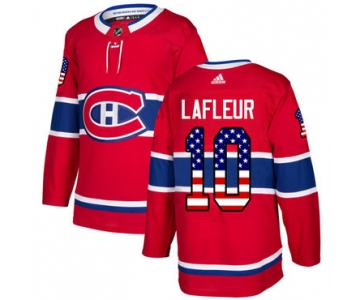 Adidas Montreal Canadiens #10 Guy Lafleur Red Home Authentic USA Flag Stitched Youth NHL Jersey