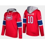 Adidas Montreal Canadiens 10 Guy Lafleur Retired Red Name And Number Hoodie