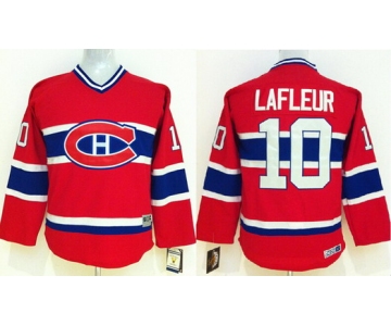 Montreal Canadiens #10 Guy Lafleur Red Throwback CCM Kids Jersey