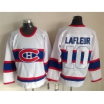 Montreal Canadiens #10 Guy Lafleur White Throwback CCM Jersey