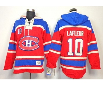 Old Time Hockey Montreal Canadiens #10 Guy Lafleur Red Hoodie