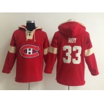 2014 Old Time Hockey Montreal Canadiens #33 Patrick Roy Red Hoodie