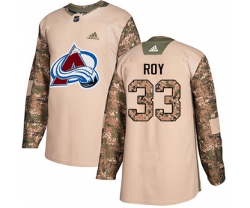 Adidas Avalanche #33 Patrick Roy Camo Authentic 2017 Veterans Day Stitched NHL Jersey