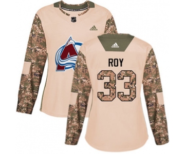 Adidas Colorado Avalanche #33 Patrick Roy Camo Authentic 2017 Veterans Day Women's Stitched NHL Jersey