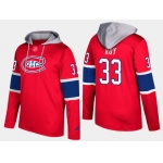 Adidas Montreal Canadiens 33 Patrick Roy Retired Red Name And Number Hoodie