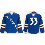 Colorado Avalanche #33 Patrick Roy Blue Third Kids Jersey