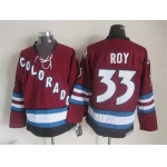 Men's Colorado Avalanche #33 Patrick Roy 2001-02 Red CCM Vintage Throwback Jersey