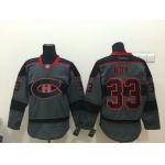 Montreal Canadiens #33 Patrick Roy Charcoal Gray Jersey