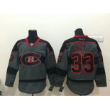 Montreal Canadiens #33 Patrick Roy Charcoal Gray Jersey