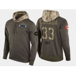 Nike Montreal Canadiens 33 Patrick Roy Olive Salute To Service Pullover Hoodie