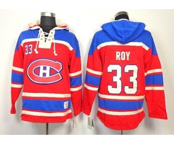 Old Time Hockey Montreal Canadiens #33 Patrick Roy Red Hoodie