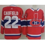 Men's Montreal Canadiens #22 Cole Caufield Red Stitched NHL Jersey