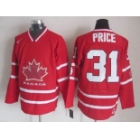 2010 Olympics Canada #31 Carey Price Red Jersey