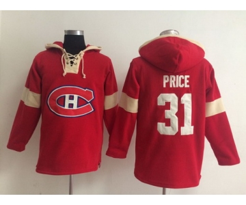 2014 Old Time Hockey Montreal Canadiens #31 Carey Price Red Hoodie