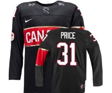 2014 Olympics Canada #31 Carey Price Black Jersey