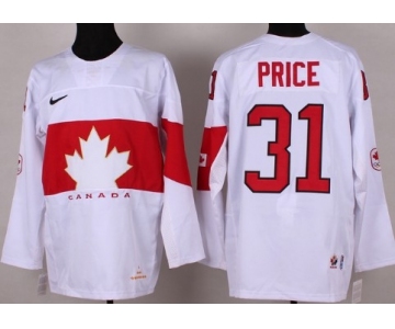 2014 Olympics Canada #31 Carey Price White Jersey