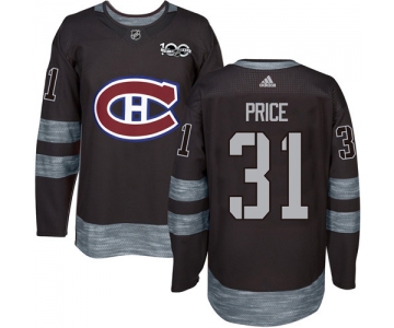 Canadiens #31 Carey Price Black 1917-2017 100th Anniversary Stitched NHL Jersey