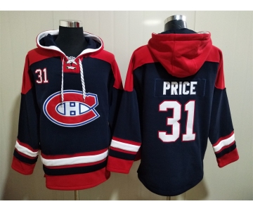 Men's Hockey Montreal Canadiens #31 Carey Price Navy Blue Hoodie