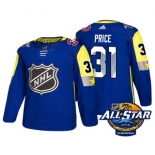 Men's Montreal Canadiens #31 Carey Price Blue 2018 NHL All-Star Stitched Ice Hockey Jersey
